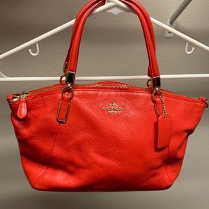 Red Coach handbag